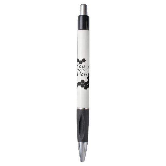 Stylo Thème Miel Avec Mots Positifs (Devant (Vertical))