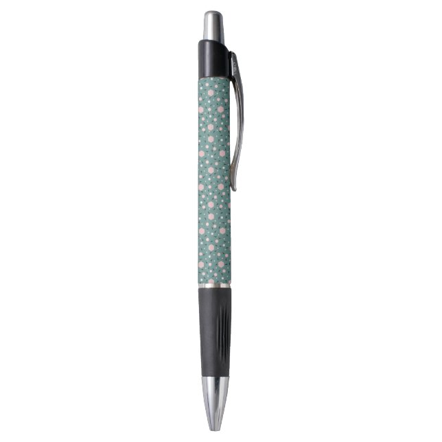 Stylo Tie géométrique en hexagone menthe et triangle cha (Bas (Vertical))