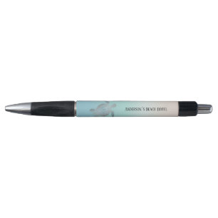 Stylo Tortue Côtière Argent Turquoise Ajouter Texte
