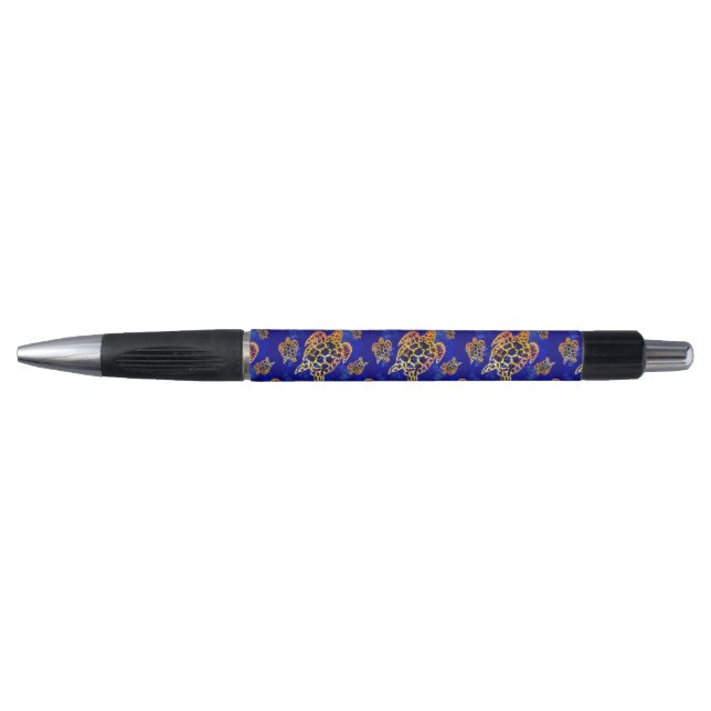 Stylo Tortues de mer batik art africain (Devant)