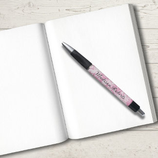 Stylo Tourbillon Rose Nom Personnalisé 