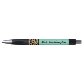 Stylo Turquoise Leopard enseignant bureau de l'école de