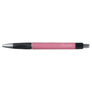 Stylo Typographie de script chic mignon Nom rose vif