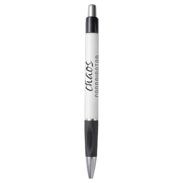 Stylo Typography de script noir Coordinateur de chaos (Devant (Vertical))