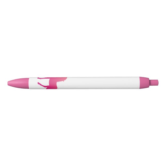 Stylo Unicorne Rose, encre noire (Devant)