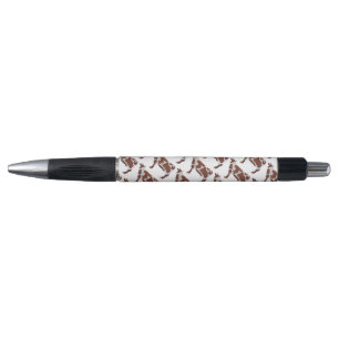 Stylo Vache Brown et blanche Silhouette