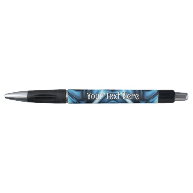 Stylo Vague de soie bleue (Devant)
