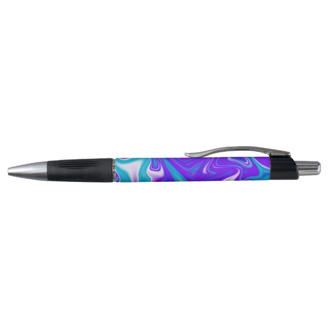 Stylo Vagues célestes : Le marbre bleu blanc et violet (Haut)