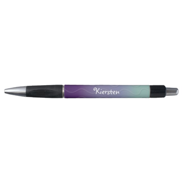 Stylo Vagues Ombré - Turquoise & pourpre (foncé) (Devant)