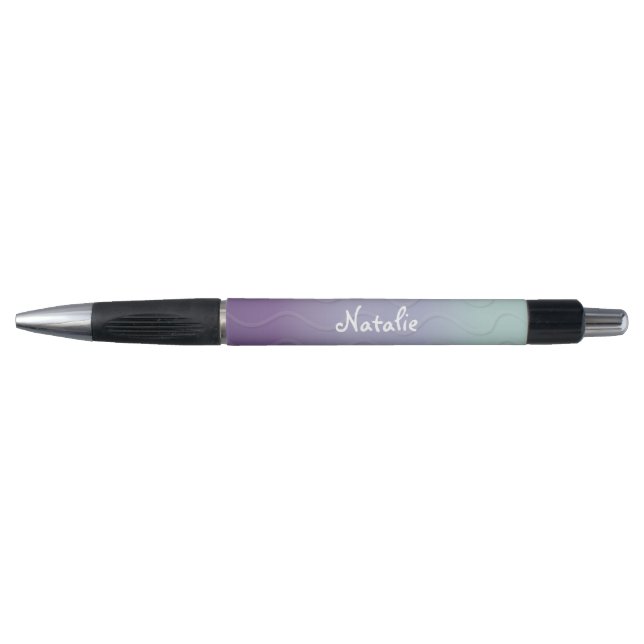 Stylo Vagues Ombré - Turquoise & violet (Devant)