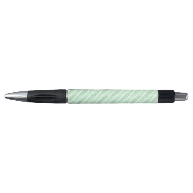 Stylo Vert et blanc cinq bandes motif (Devant)