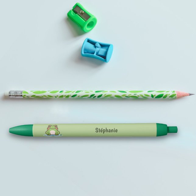 Stylo vert grenouille mignonne (Cute Frog Green Pen)