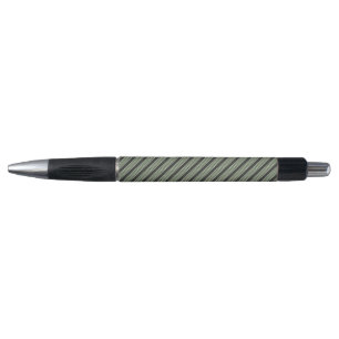 Stylo Vert pâle et charbon cinq bandes motif