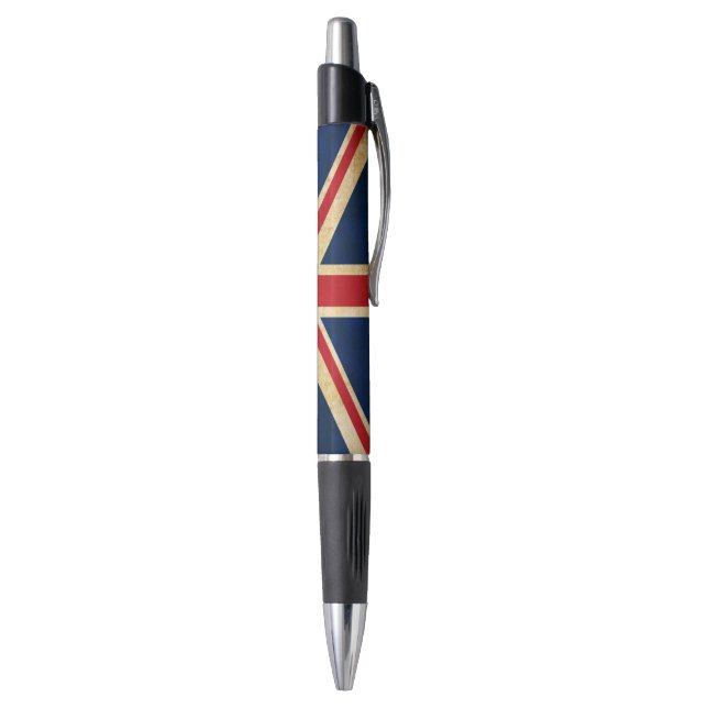 Stylo Vintage Grunge Royaume-Uni Drapeau Union Jack (Bas (Vertical))