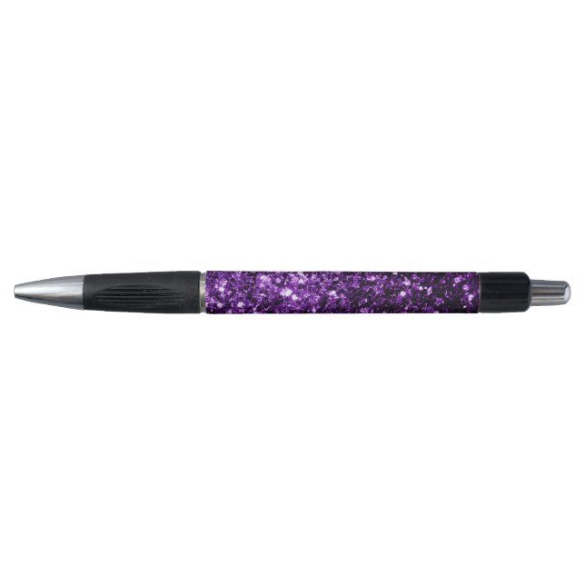 Stylo Violet foncé faux paillettes brillantes scintillen (Devant)