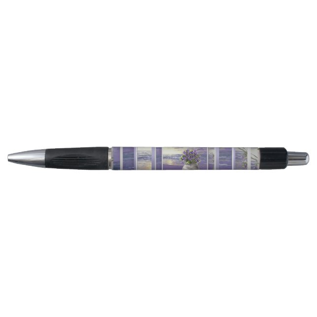 Stylo violettes dans un bocal de lune (Devant)