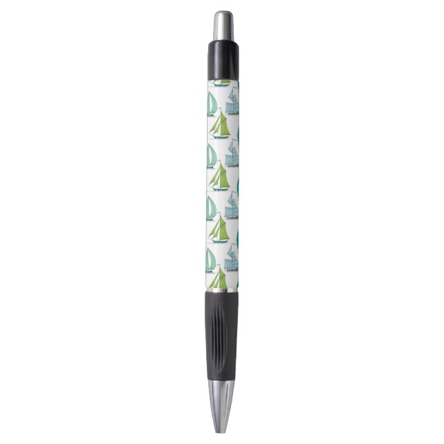 Stylo Voiliers sur le motif de l'eau (Devant (Vertical))
