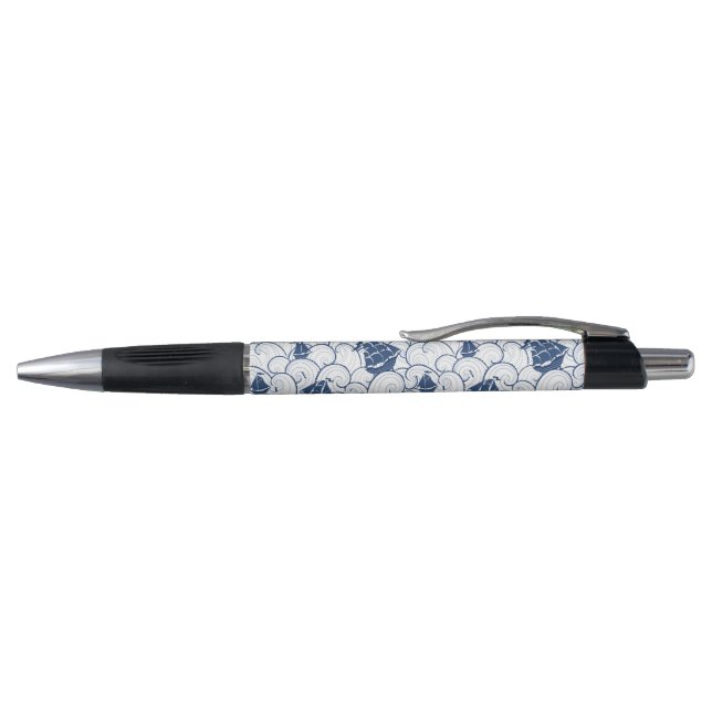 Stylo Voiliers sur le motif de mer (Haut)