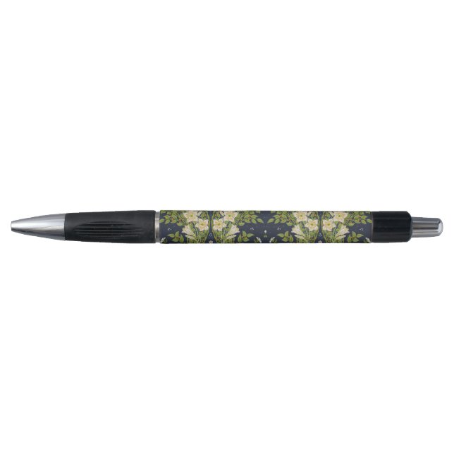 Stylo Walter Crane Vintage Marine Blanche Lily Pattern (Devant)