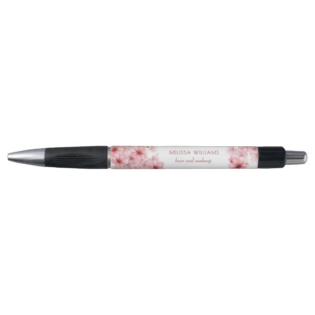 Stylo Watercolor Cherry Blossoms Pink Floral (Devant)