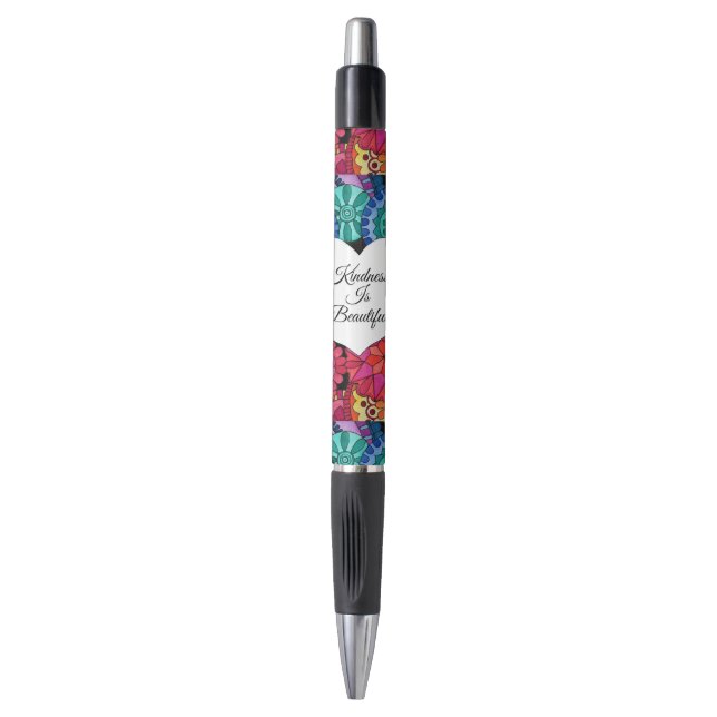 Stylo Watercolor Rainbow Mandala With Heart (Devant (Vertical))