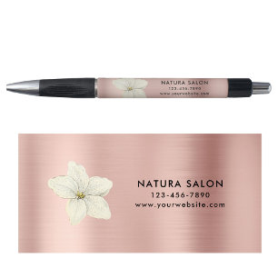 Stylo White Lily Salon Business Promotionnels Rose Gold