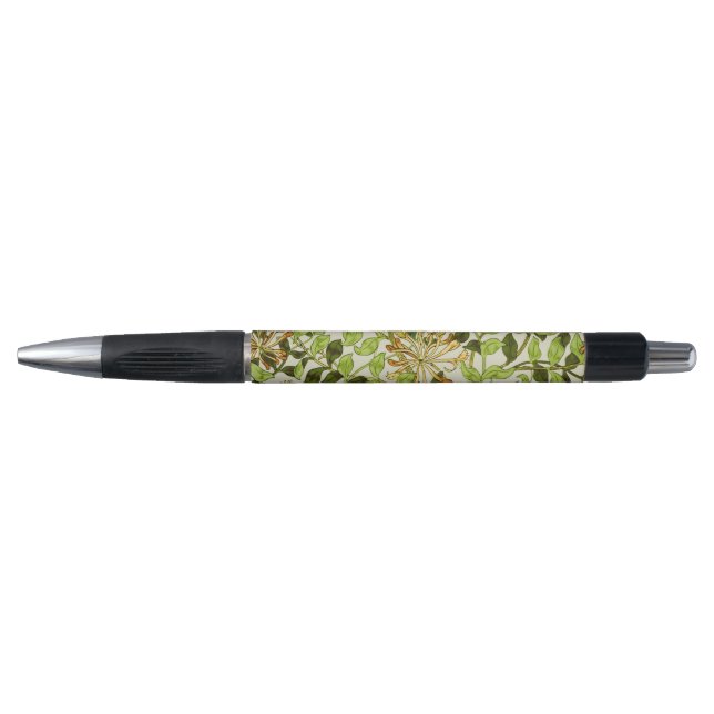 Stylo William Morris Honeysuckle Green Flowers (Devant)