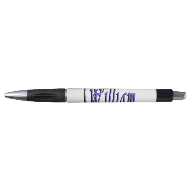 Stylo William Nom Dans Blue Sparkle, (Devant)