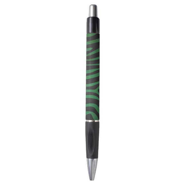Stylo Zebra Black et Green Print (Devant (Vertical))