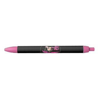 Stylos à bille en canot rose BRJ (encre noire)