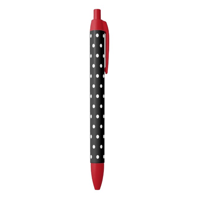 Stylos à écrire à pois noirs (Bas (Vertical))