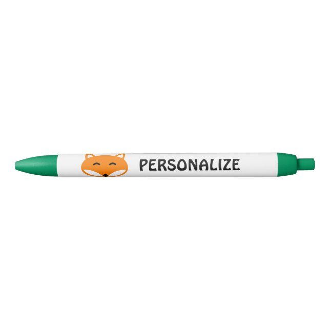 Stylos à encre bleue avec logo de renard rouge per (Devant)