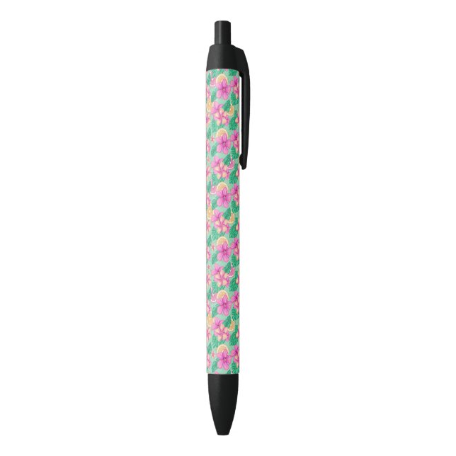 Stylos à encre Vert Mousse de Mer avec motifs flor (Bas (Vertical))