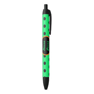 Stylos à pois (néon vert et noir)