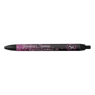 Stylos Autographes de Concours Rose Paillettes Gla