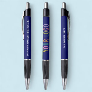Stylos bleus à grip de 6 unités avec encre noire e
