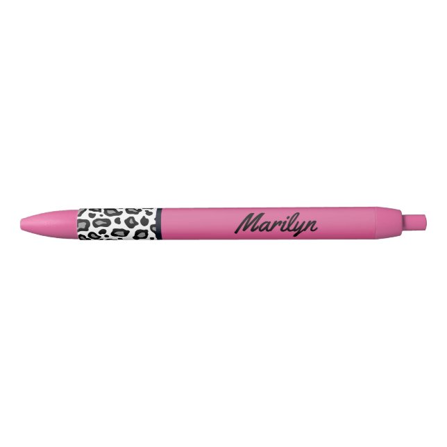 Stylos Cadeau à Imprimé Léopard Rose (Devant)