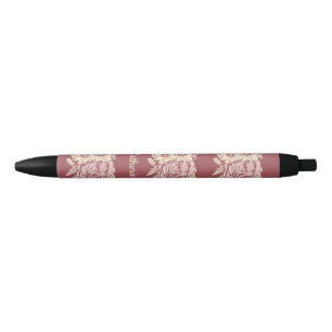 stylos de nom personnalisés Flower Illustration