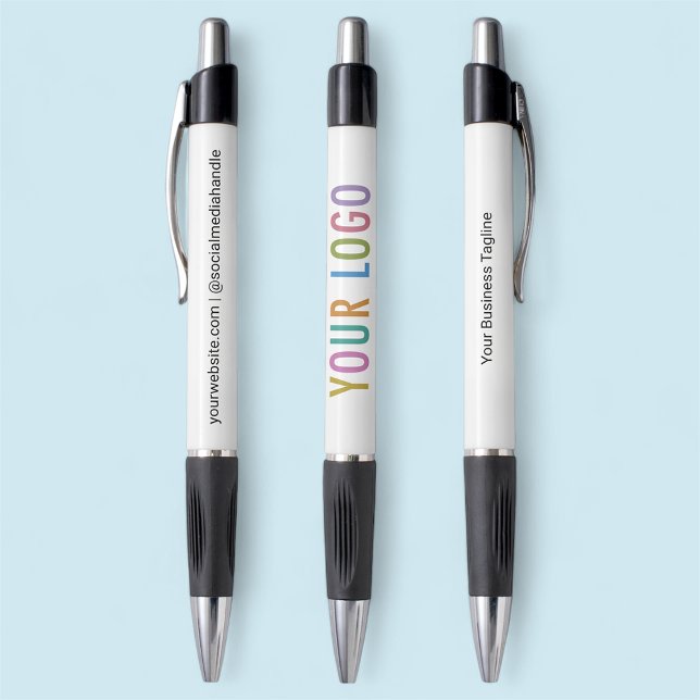 Stylos d'impression personnalisés avec logo d'entr (MISOOK White Pens with Logo)