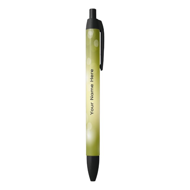 Stylos personnalisés à encre verte lime (Bas (Vertical))