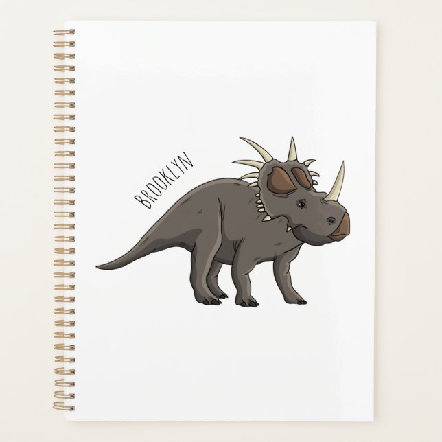 Styracosaurus cartoon illustration  (Devant)