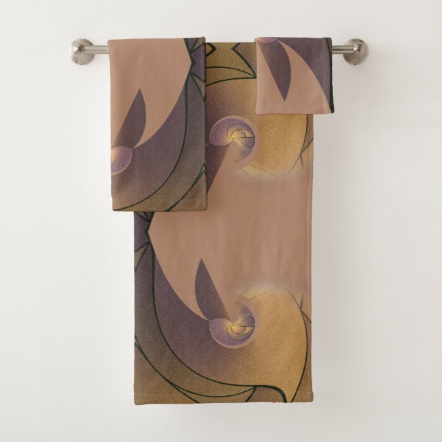 Subdued Earth Tone Designer Towel (En situation)