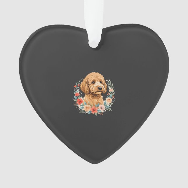 Sublimation ronde de chien floral (devant)
