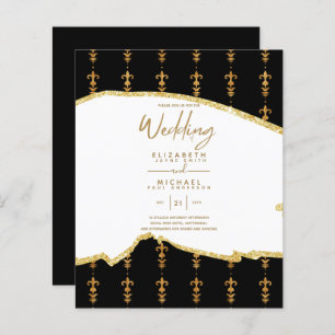 Sublime BLack OR Blanc Mariage Invitations