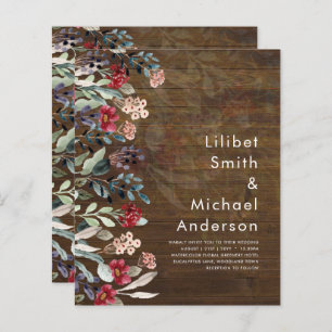 Sublime Bourgogne Bleu Fleur sauvage Élégant Maria