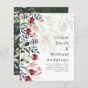 Sublime Bourgogne Bleu Fleur sauvage Élégant Maria