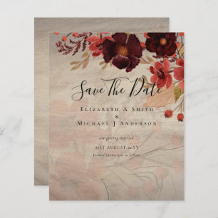 Sublime Bourgogne Floral Mariage SAVE DATES Budget
