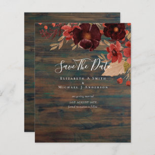 Sublime Bourgogne Floral Mariage SAVE DATES Budget