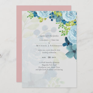 Sublime Dusty Blue Flowers Sage Green Mariage