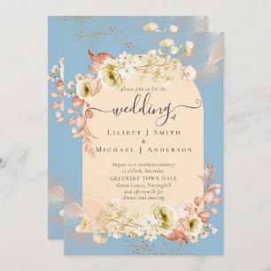 Sublime Dusty Blue Peach Mariage